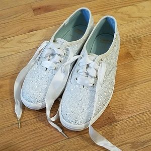 Kate spade x keds cream sparkle